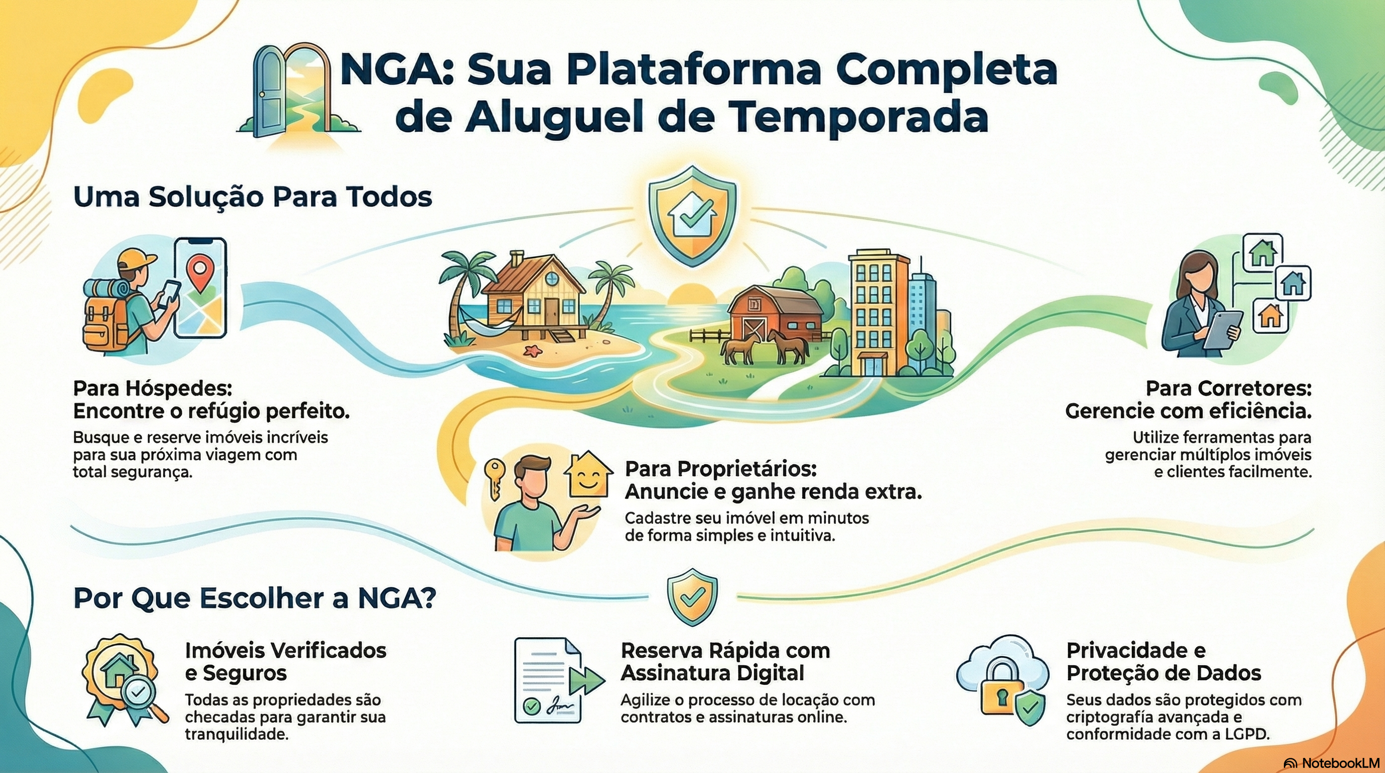 Infográfico NGA - Plataforma de Aluguel de Temporada